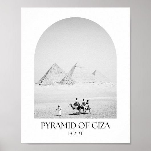 Piramide van Giza Egypt Arch Fotoprint Poster (Voorkant)