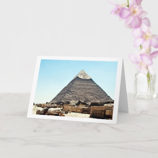 Piramide van Gizeh, Caïro, Egypte Kaart (Orchidee)
