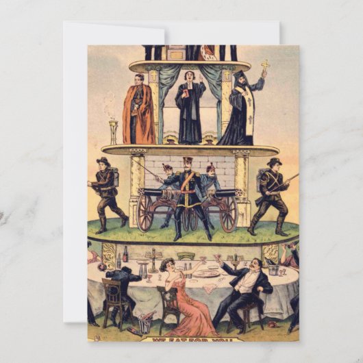 Piramide van het kapitalistische systeem kaart (Voorkant)