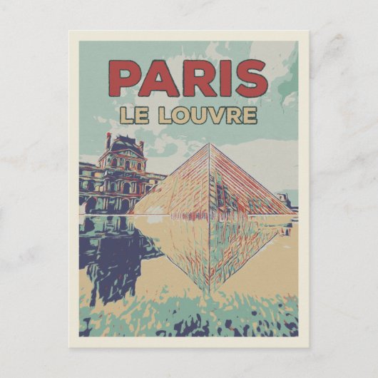 Piramide van het Louvre, Frankrijk Briefkaart (Voorkant)