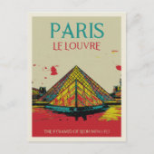 Piramide van het Louvre, Frankrijk Briefkaart (Voorkant)