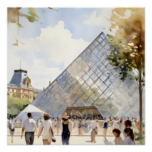 Piramide van het Parisien Museum Perfect Poster