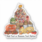 piramide van junkfood sticker (Voorkant)