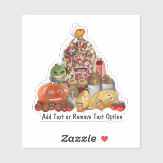 piramide van junkfood sticker (Vel)