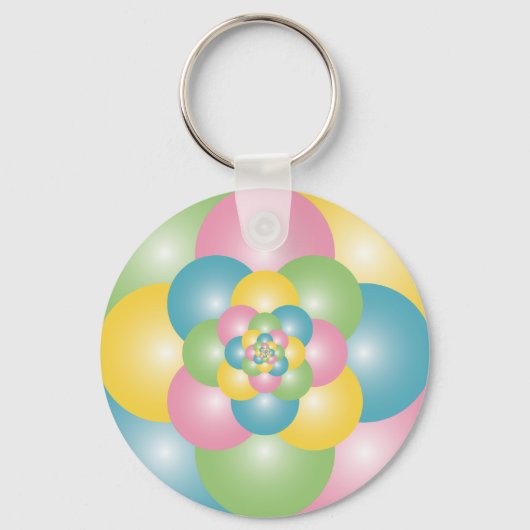 Piramide van kleurrijke ballonnen sleutelhanger (Voorkant)