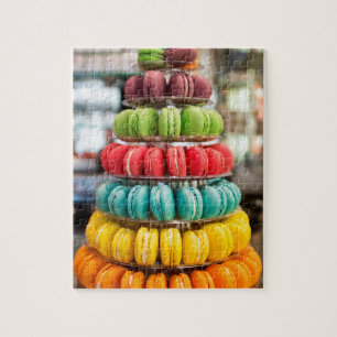 Piramide van macaronen legpuzzel