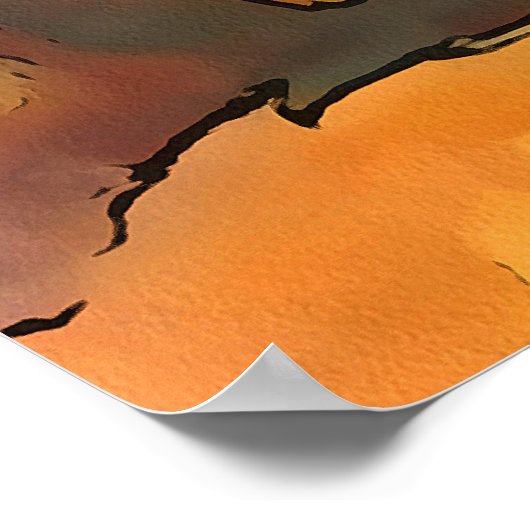 Piramide van Skulls Black Outline Art na Cezanne Poster (Hoek)