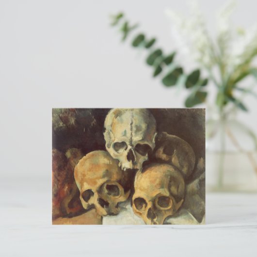 Piramide van Skulls  Halloween Briefkaart (Staand voorkant)