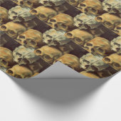 Piramide van Skulls  Halloween Cadeaupapier (Hoek)