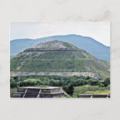 Piramide van The Sun bij Ruïnes Teotihuacan, Briefkaart (Voorkant)