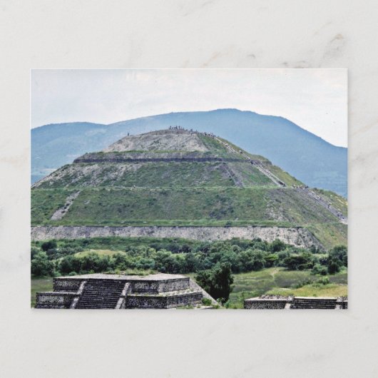 Piramide van The Sun bij Ruïnes Teotihuacan, Briefkaart (Voorkant)