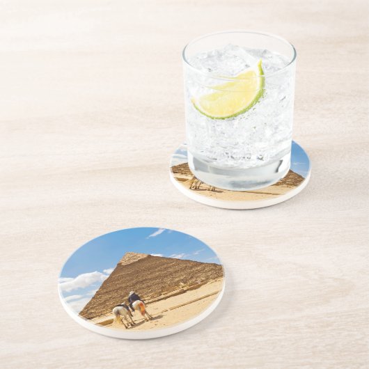 piramide zandsteen onderzetter (Zijkant)