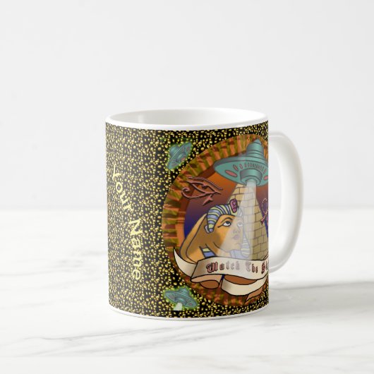 Piramides Alien Ruimteschip mok (Voorkant rechts)