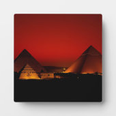 Piramides bij rode zonsondergang fotoplaat (Voorkant)