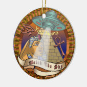 Piramides Buitenaards Ruimteschip   Keramisch Ornament (Links)