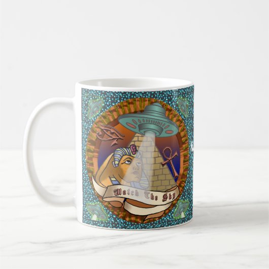 Piramides Buitenaards Ruimteschip Koffiemok (Links)