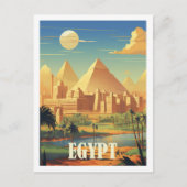 Piramides Egypte Beroemde Reisplaats Briefkaart (Voorkant)