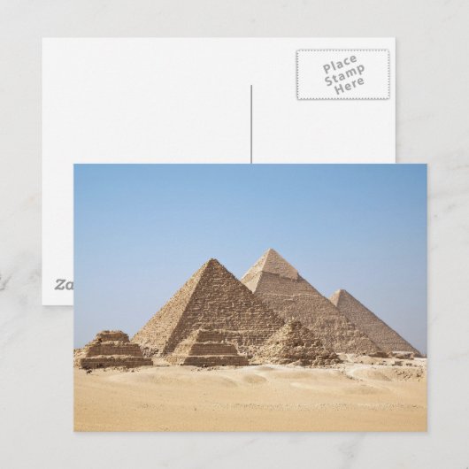 Piramides Egypte-Gizah Briefkaart (Voorkant / Achterkant)