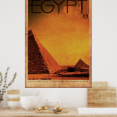  piramides Egyptische reisposter Poster (Keuken)