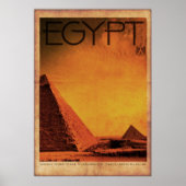  piramides Egyptische reisposter Poster (Voorkant)