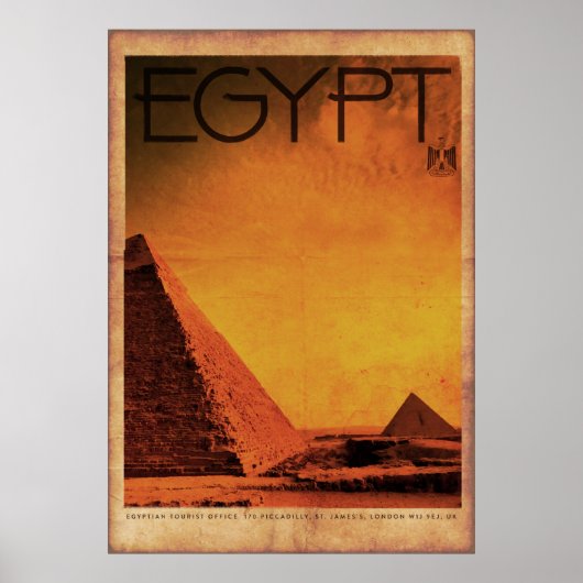  piramides Egyptische reisposter Poster (Voorkant)