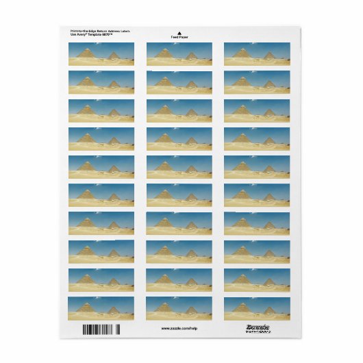 Piramides Etiket (Full Sheet)