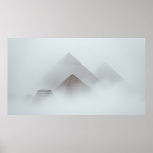 Piramides in de Nevel Poster