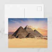 Piramides in Egypte Foto Briefkaart (Voorkant / Achterkant)