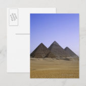 Piramides in woestijn Kaïro, Egypte Briefkaart (Voorkant / Achterkant)