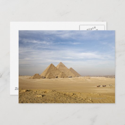 Piramides Kaïro, Egypte Briefkaart (Voorkant / Achterkant)