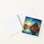 Piramides Mystiek Concept Abstract Kleurrijk Lands Notitieboek (Binnen)