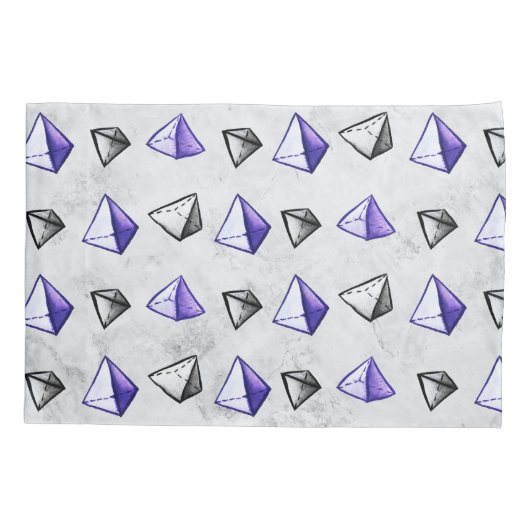 Piramides Patroon Geometrie Wiskunde Leraar Kussensloop (Achterkant)