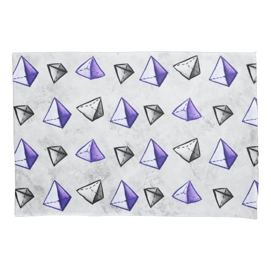 Piramides Patroon Geometrie Wiskunde Leraar Kussensloop (Voorkant)