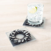 piramides ring glazen onderzetter (Schuin)