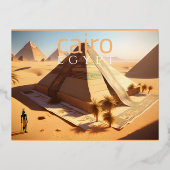 Piramides van Caïro Folie Feestdagen Briefkaart (Voorkant)