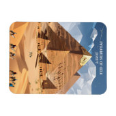 Piramides van de grootte, Egypte reizen kunst  mag Magneet (Horizontaal)