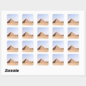 Piramides van Egypte mok Vierkante Sticker (Vel)