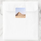 Piramides van Egypte mok Vierkante Sticker (Tas)