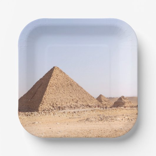 Piramides van Egypte Papieren Bordje (Voorkant)