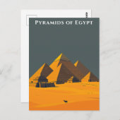 Piramides van Egypte reizen oude wonderen Briefkaart (Voorkant / Achterkant)