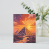 Piramides van Egypte Zonsondergang Reis Schilderij (Staand voorkant)
