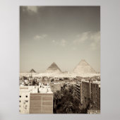  piramides van Giza Downtown Egypt Poster (Voorkant)