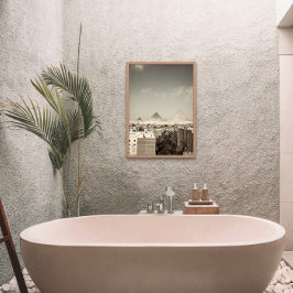  piramides van Giza Downtown Egypt Poster