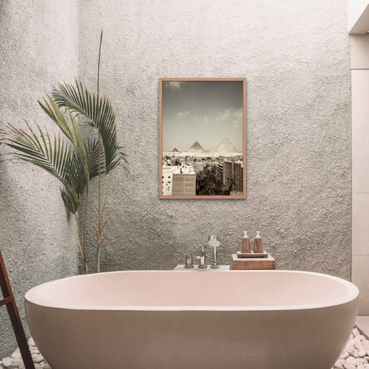  piramides van Giza Downtown Egypt Poster