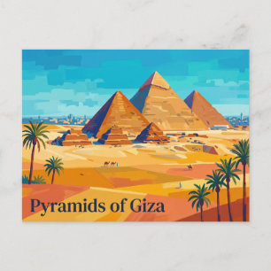 Piramides van Giza Egypte Briefkaart