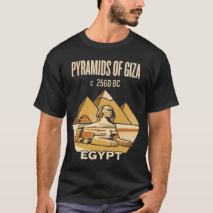 Piramides van Giza Egypte Vintage Reisposter Retro T-shirt