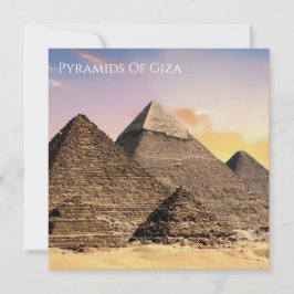 Piramides Van Giza Reis Egypte Foto Feestdagenkaart