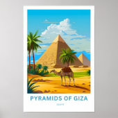 Piramides van Gizeh Egypte Reisprint Poster (Voorkant)