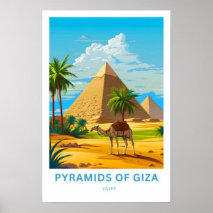 Piramides van Gizeh Egypte Reisprint Poster