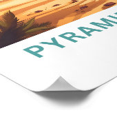 Piramides van Gizeh Egypte Reisprint Poster (Hoek)